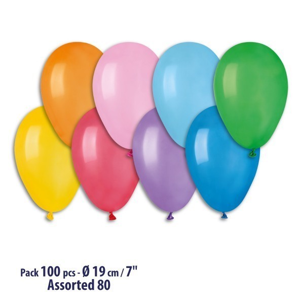 Palloncini A70 - Colori Pastello assortiti - 100 pz