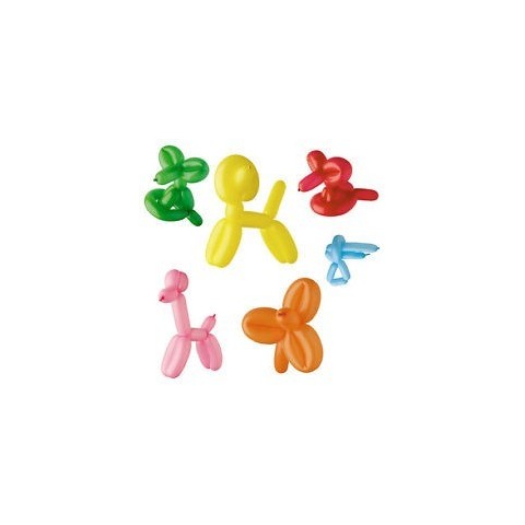 100 Palloncini modellabili spaghetti MINI da sagomare per sculture - Mini Slim Ball "160Q" colori pastello assortiti