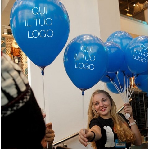 500 Palloncini classici (diam. 30 cm) personalizzati 1 colore - 1/2 lati
