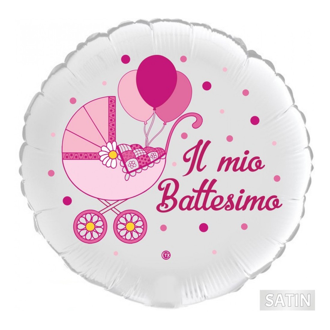 Palloncini in Lattice Il Mio Battesimo Bimba Rosa Set 16 Pz 12