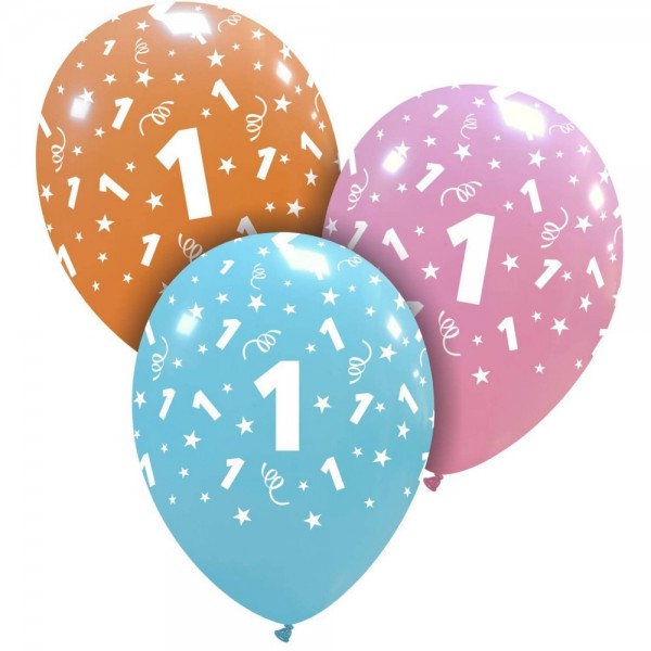 numero 2 palloncini per compleanno per 2 anni decorazioni per feste 2° anniversario in lattice da 30,5 cm con numeri multicolori Palloncini per il 2° compleanno 