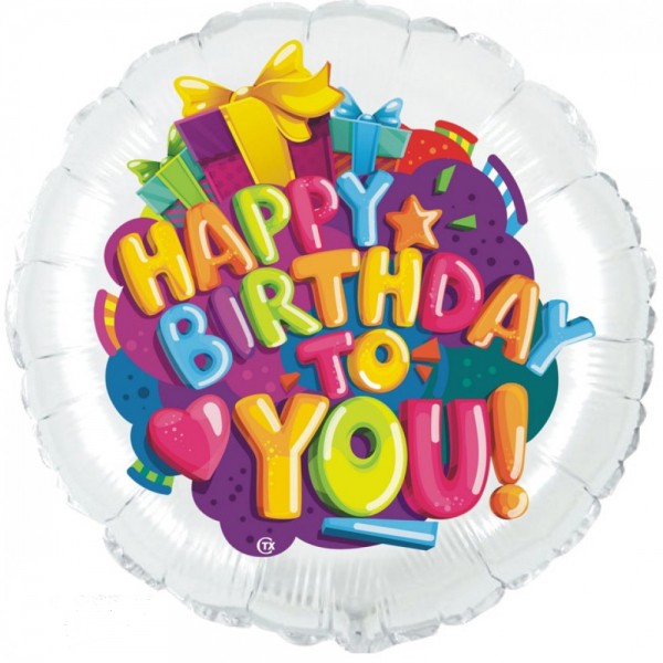 Palloncino in mylar HAPPY BIRTHDAY TO YOU 18