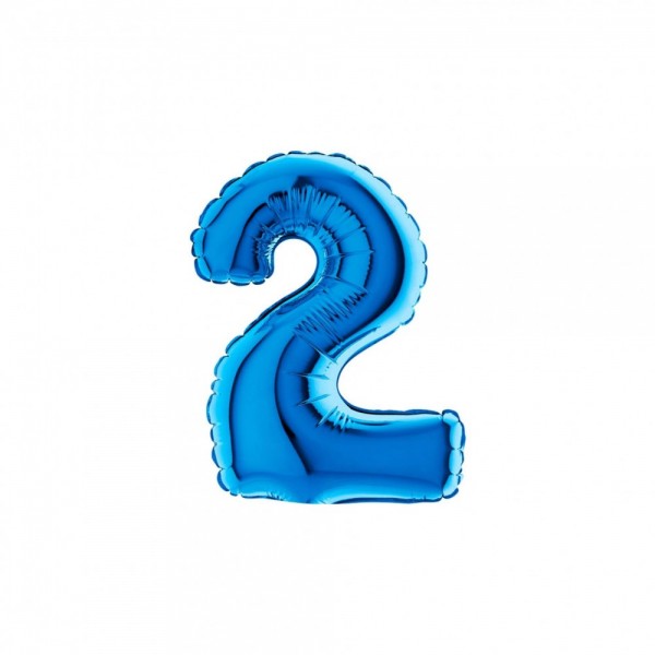 NUMERO "2" mini in mylar - altezza 18...