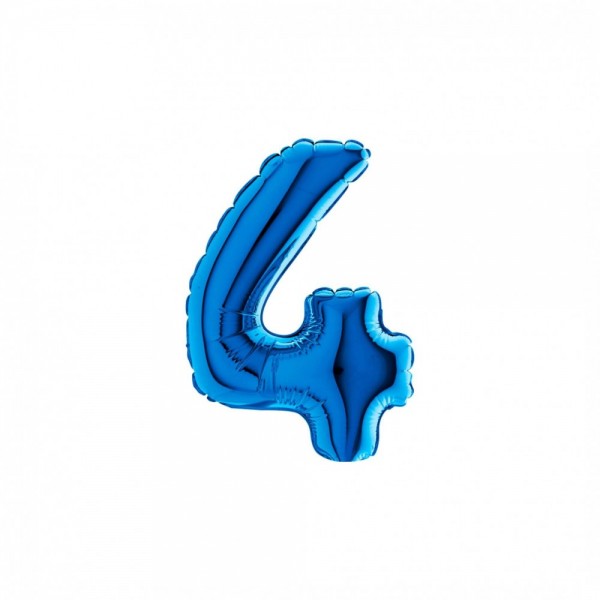 NUMERO "4" mini in mylar - altezza 18...