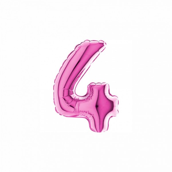 NUMERO "4" mini in mylar - altezza 18...