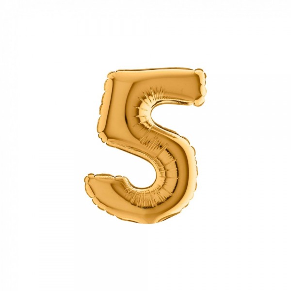 NUMERO "5" mini in mylar - altezza 18...