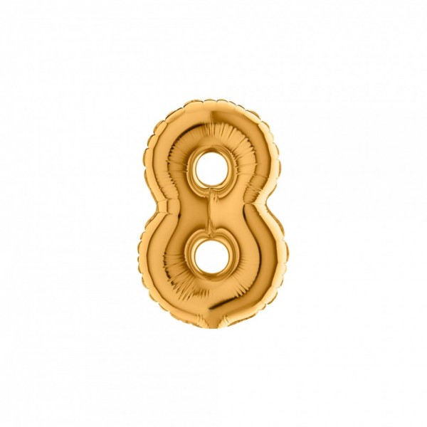 NUMERO "8" mini in mylar - altezza 18...