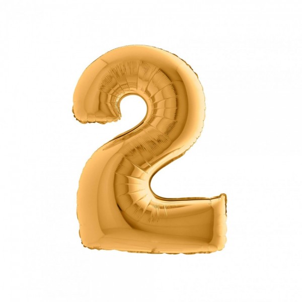 NUMERO "2" medio in mylar - altezza...