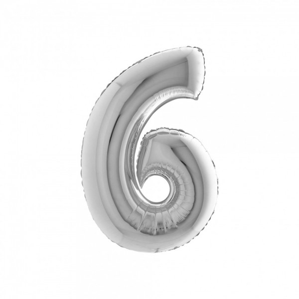 NUMERO "6" medio in mylar - altezza...