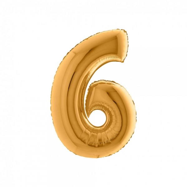 NUMERO "6" medio in mylar - altezza...