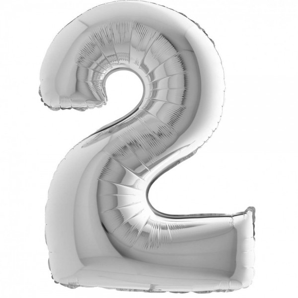 NUMERO "2" maxi in mylar altezza 1...