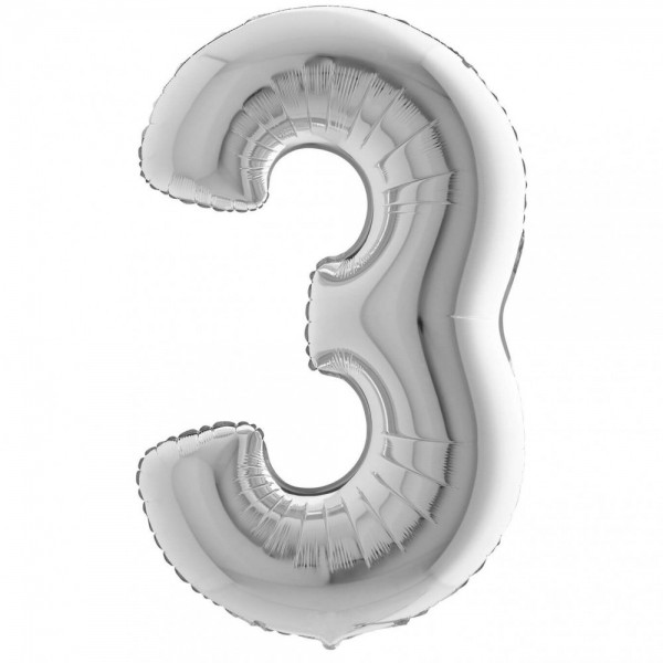 NUMERO "3" maxi in mylar altezza 1...