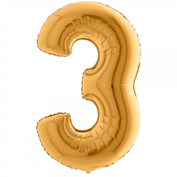 NUMERO "3" maxi in mylar altezza 1...