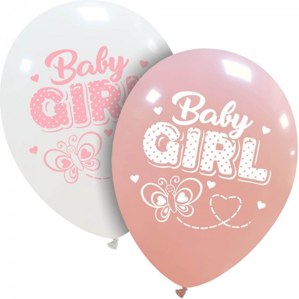 Palloncini Baby Girl Con Farfalla -...