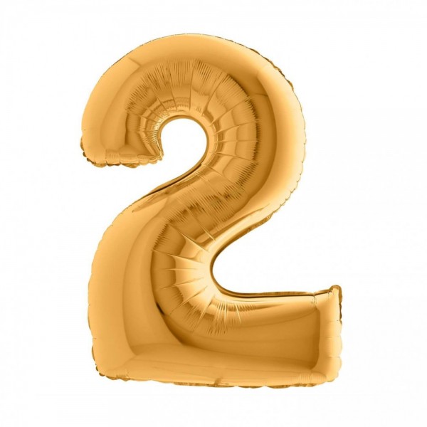 NUMERO "2" grande in mylar altezza 66...