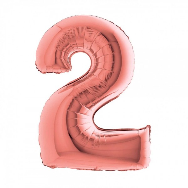 NUMERO "2" grande in mylar altezza 66...