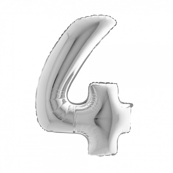 NUMERO "4" grande in mylar altezza 66...