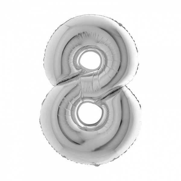 NUMERO "8" grande in mylar altezza 66...