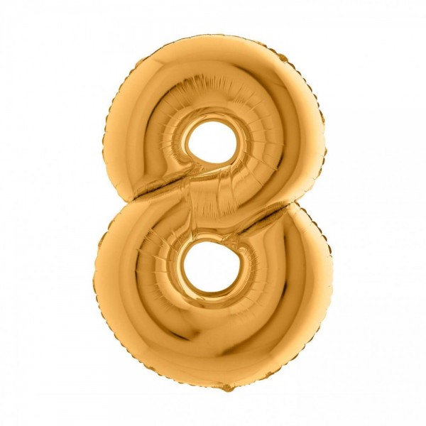 NUMERO "8" grande in mylar altezza 66...