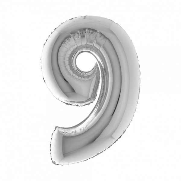 NUMERO "9" grande in mylar altezza 66...