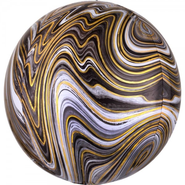 Palloncino Marblez Nero 16" - 1 pezzo